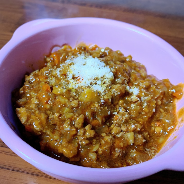 シャキシャキ蓮根のドライカレー